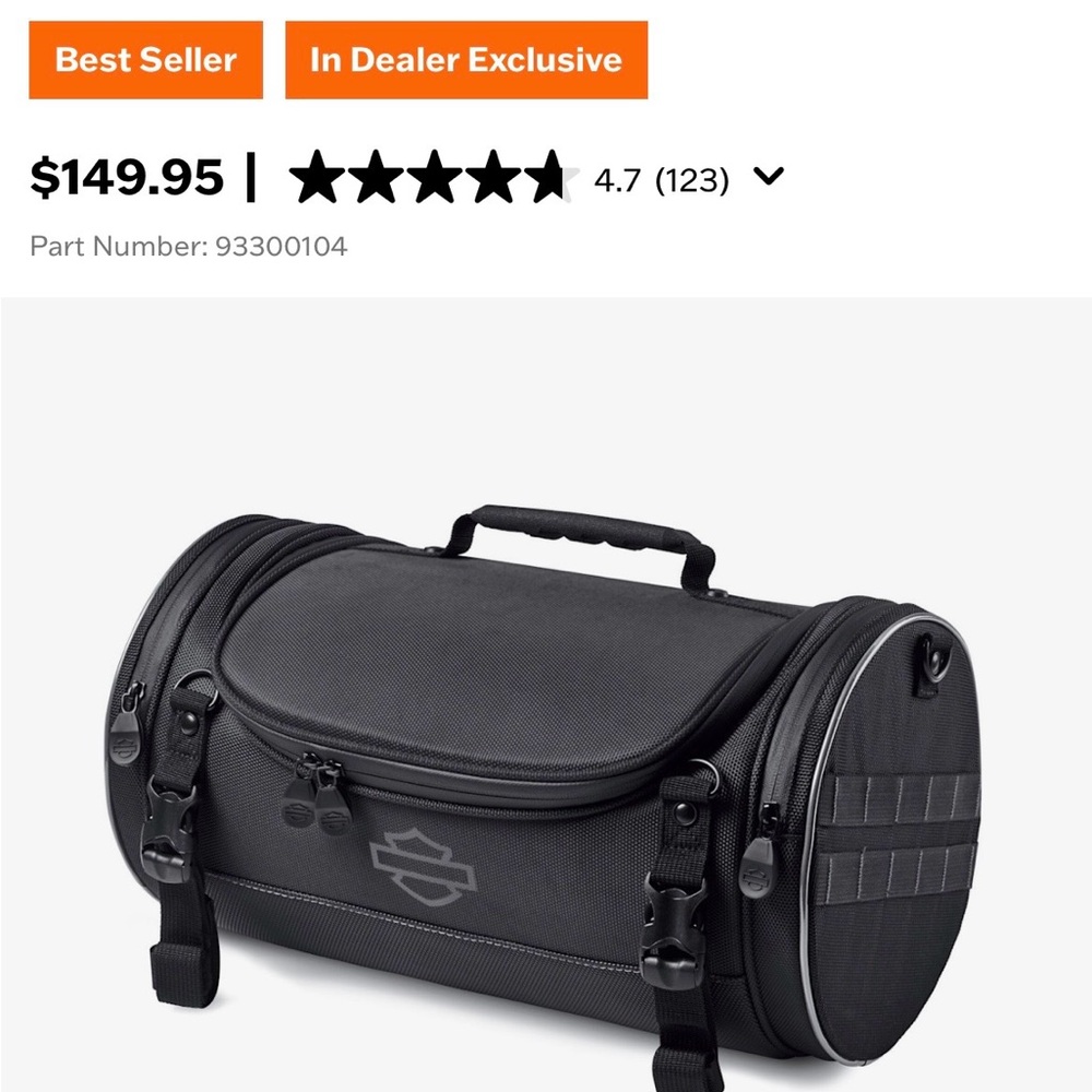 Harley-Davidson Black Duffel Bag Onyx Premium Luggage Day Bag